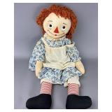 50' Vintage Raggedy Ann Cloth Doll