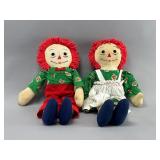 Raggedy Ann & Andy Cloth Dolls, 22 Inch Pair