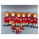 Knickerbocker Annie Doll Set - 10 Dolls, 6-15in