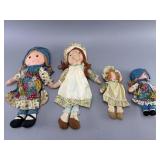 Knickerbocker Cloth Dolls Set of Four