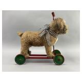 Vintage Plush Dog Pull Toy, 18 Inches