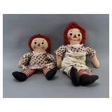 Knickerbocker Raggedy Ann Dolls, 18' & 14'