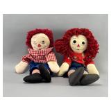 24in Raggedy Ann & Andy Cloth Dolls Pair