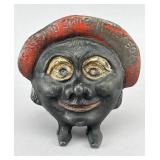 Vintage Cast Iron Figural Bank, 4-inch