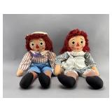 Knickerbocker Raggedy Ann & Andy Dolls Pair