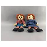 Vintage Raggedy Ann & Andy Dolls, 20-inch Pair