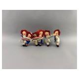 Knickerbocker Raggedy Ann & Andy Dolls, 7-inch Set