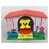 Vintage Tin Dog Bank, 4 in. Litho Graphics