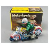 Vintage MS-702 Tin Wind-Up Motorcycle Toy