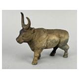 Bronze-Tone Cast Metal Bull, 4.75-Inch Figure