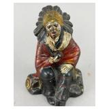 Vintage Cast Iron Coin Bank, Hand-Painted