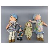 Vintage Holly Hobbie Doll Lot - 2-14ï¿½, 1-9ï¿½, 1-6ï¿½