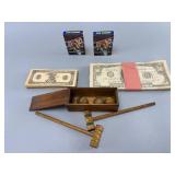 Mini Croquet Set, Camel Cards & Play Money