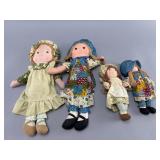 Vintage Holly Hobbie Dolls, 14in & 9in, Set of 4