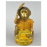 J. Chein Tin Litho Monkey Mechanical Bank