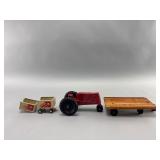 Vintage Slik Toys Metal Tractor Set