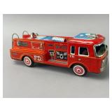 Vintage Tin Fire Truck Toy 'F.D.'