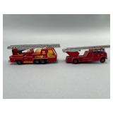 Matchbox Fire Trucks By Lesney - 2 Vintage Models