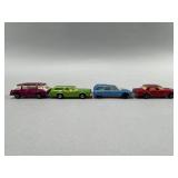 4 Matchbox Superfast Die-Cast Cars