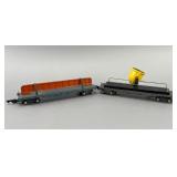 Vintage C. & N.W. RY Flatcars, Spotlight & Barrier