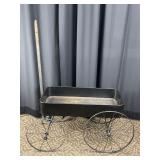 Hand-Pulled Cart Metal and Wood