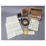 Assorted Historical Items Including Oil Lamp