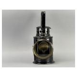 Vintage-Style Black Metal Lantern With Glass Lens