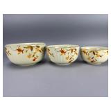 Hall's Superior Ceramic Mixing Bowls, Floral