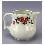 Hall's Ceramic Pitcher with Floral Decoration
