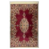 Karastan Red Medallion Kerman Wool Rug 9' x 5'9'