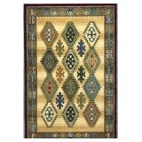 Afghan Inspired Geometric Rug 7'5' x 4'11'
