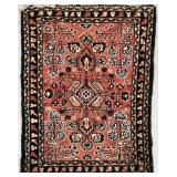 Persian Lilihan Hand-Knotted 1940s Rug 2'8' x 2'