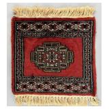 Pakistani Tekki Guls Hand-Knotted Rug 1' x 1'