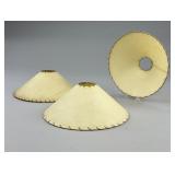 Set of 3 Stitched Parchment 11-1/4' Lamp Shades