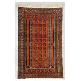 Pakistani Bokhara Hand-Knotted Rug 5'2' x 3'3'