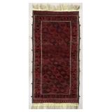Turkoman Bokhara Hand-Knotted Wool Rug 7'8' x 3'5'