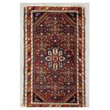 Persian Senna Kurd Hand-Knotted Rug 4'2' x 2'6'