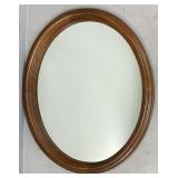Oval Cherry Wall Hanging Mirror 26-1/4' x 34-1/4'