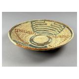 Handwoven Coiled Platter Basket 14-1/2'