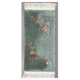 Indo-Chinese Aubusson Hand-Knotted Rug 4' x 2'