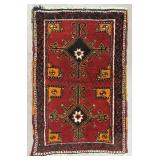 Turkish Yastik Hand-Knotted Wool Rug 2'11' x 1'11'
