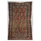 Persian Senna Kurd 1930s Wool Rug 6'1' x 4'11'