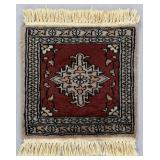 Pakistani Tekki Guls Hand-Knotted Rug 1' x 1'