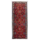 Persian Hamadan Hand-Knotted Rug 9'3' x 3'8'