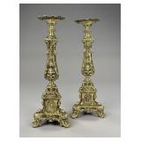 Pair of Brass Liturgical Alter Candlesticks 22'