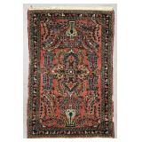 Persian Senna Kurd Hand-Knotted 1940s Rug 3' x 2'