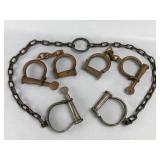 Antique Iron Shackles and Restraints