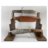 Western Bowie Knife W/ Sheath, Unmarked Knife