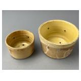 Pair of Yellow-Glazed Ceramic Flower Pots