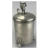 Metal Tankard with Hinged Lid, Approx. 8 inches